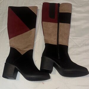 Stylish Women's Colorblock Knee-High Boots andrea